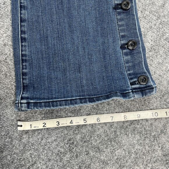 Anthropologie Pilcro Letterpress High Rise Bootcut Button Leg Jeans Sz 30 - Picture 13 of 14